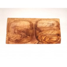 Olive Wood Double Square Dish
